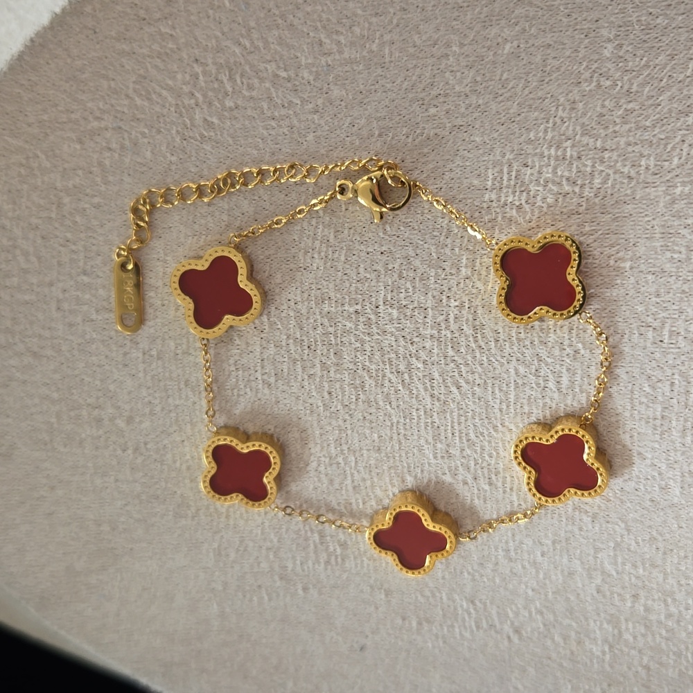 18k Plated Clover Bracelet